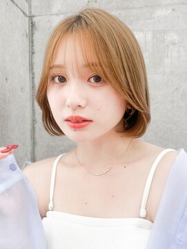 ロンドホットリップ 立川(Lond hot lip) イメチェン外ハネボブ美髪ワイドバングレイヤーショート/立川