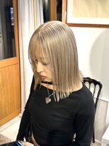 マニア(mania.)&nbsp;ミルクティーベージュグレージュハイトーン切りっぱなしくすみ