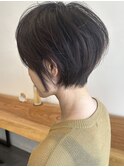 小顔カットショートボブ大人可愛いアッシュオリーブ
