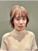 ミルクティーカラー×外ハネボブ