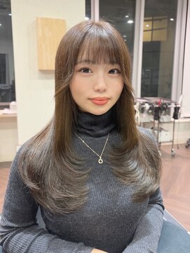 ニーフ 恵比寿(neaf) イメチェンホワイトブロンド外ハネボブ 美髪ワイドバング