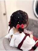ツインお団子【クランソア】ヘアメ/ヘアセット/心斎橋