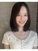 20代30代40代大人かわいい前下がりボブ  ひし形シルエット奈良