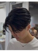 メンズニュアンスパーマセンターパート