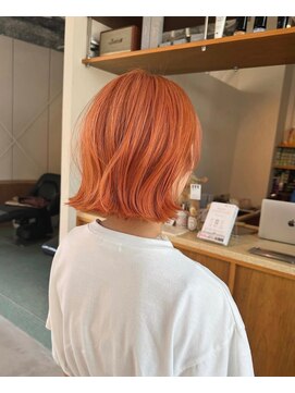 エルム 原宿 表参道(yelm) オレンジベージュ×ミニボブ_#ブリーチ#ケアブリーチ#ハイトーン