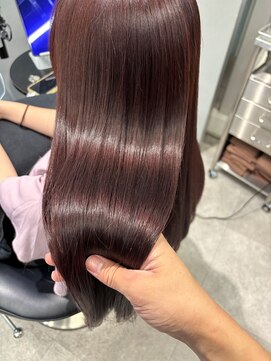 ウルスバイバレット 銀座(Urus by VALETTE) 【ブリーチ履歴無し】艶髪ボルドーカラー