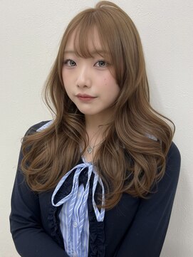 アイトーキョーエス 渋谷(AI TOKYO S) ブリーチなしダブルカラーヘーゼルベージュイルミナカラー前髪