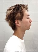 スパイキーショートナードショートデザインカラーマレットヘア