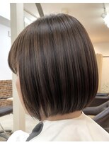 カットハウス はさみの部屋&nbsp;「丸みショートボブ×縮毛矯正