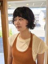 ヘアデザイン ディクト(hair design D.c.t)&nbsp;ボブパーマ　パーマボブ　茜部パーマ　前髪パーマ　前髪　パーマ