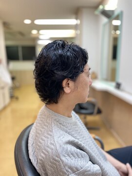 カット クラブ 大人の黒髪パーマ