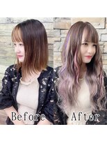 あるじゃんすー さいたま店&nbsp;アッシュパープル×ラベンダー#エクステ#ハイライトカラー#大宮