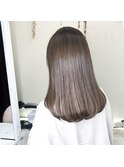 小顔セミロング20代30代40代髪質改善くすみブルーイルミナ前髪