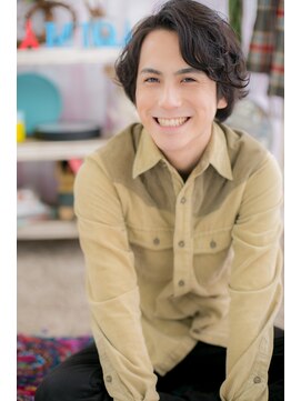 ミック 日暮里店(miq) ニュアンスウェーブの黒髪メンズミニウルフb1