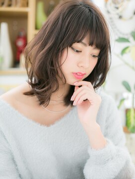 カバーヘア ブリス 北浦和(COVER HAIR bliss) ★斜めバングアースカラー外ハネくびれミディ20代30代40代★8