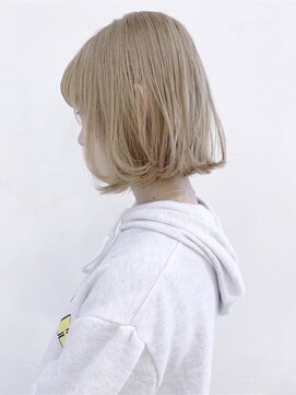 アイティー バイ アルバム 中野店(IT by ALBUM) ホワイトベージュボブ_ラベンダーカラー_ba324661