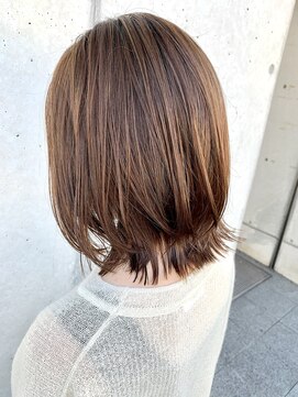 ヘアデザイン ベロニカ(hair design Belonica) レイヤーロブ×ハイライトベージュカラー
