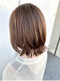 レイヤーロブ×ハイライトベージュカラー