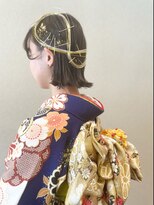 スーパーカット 元町店(SUPER CUT)&nbsp;成人式　着付け　ヘアセット　メイク　振袖　水引き　金粉