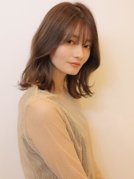 アグ ヘアー ルッチ 山鹿店(Agu hair rucci) 《Agu hair》暗髪長めバング×サラ艶ロブ