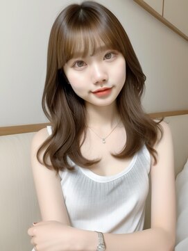 アフロートリノ(AFLOAT Leino) 2wayバング 韓国前髪 シースルー ミディアム くびれ#