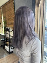 エレノア 越谷(Eleanor)&nbsp;白髪活かし/透明感パープル/ブリーチなし/白髪率80%【RIE】