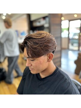 ヘアサロンルート(HAIR SALON ROUTE) フェザーパーマ+センターパート