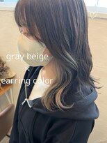 ヘアーチェリーコーク ランプ(HAIR CHERRY COKE Lamp)&nbsp;◯グレーベージュ×イヤリングカラー