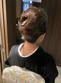 結婚式お母様留袖ヘアセットと着付け