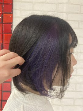 ビス ヘア アンド ビューティー 西新井店(Vis Hair＆Beauty) 10代20代透け感カラーインナーバイオレット！