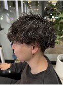 波巻きパーマ