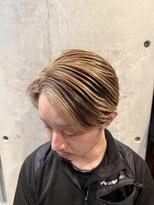 リベルテ グリット(Liberte Grit)&nbsp;メンズバレイヤージュ×毛流れセンターパートメンズハイライト