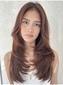 韓国ヘアーハッシュカットレイヤーカットハイライトカラー