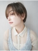 【GEEKS渋谷】ショートレイヤー/オリーブベージュ/秋冬ヘア/小顔