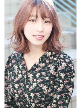 ステラ ヘア デザイン サロン(STELLA hair design salon) 透明感　ミルクティーベージュ　韓国　ミディアムレイヤー　S