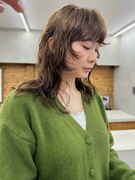 テトヘアー(teto hair) ソフトマレット　マレットパーマ　ベージュカラー　ゆるめパーマ