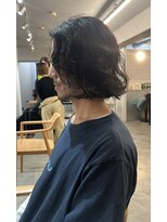 シンク(sync) メンズボブパーマ ミディアム ロング 大阪美容室