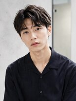 MEN'S salon Rue de noel メンズカット/パーマ/眉毛【ルード ノエル】&nbsp;Men's_ショート_センターパート_アッシュブラウン
