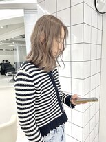 ギア(GEAR.) 三宮ケアブリーチ◎暗めミルクティーベージュ×ボブカット