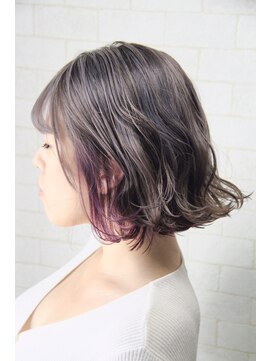 マティーナ ヘアー 池袋(Matina hair) 【グレージュ×ラベンダー☆インナーカラーボブ】