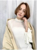 外国人風/センターパート/小顔/ひし形シルエット/自由が丘