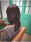 レイヤーセミロングスタイル