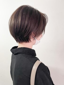 キャンバス バイ ネオリーブ 横浜西口(Canvas by neo.) 大人可愛い小顔丸みショートボブ グレージュ