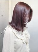 ラベンダーピンク_顔まわりレイヤー_スリークボブ