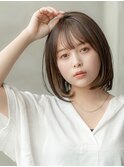 かき上げシルバーカラーサイドグラデーションスリークショート