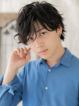 トニーアンドガイメン ホテル京阪仙台店(TONI&GUY MEN) モテ抜け感ランダムパーマのマッシュウルフルーズヘアd仙台