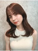 Unami くびれミディアム　シースルーバング　内巻きパーマ