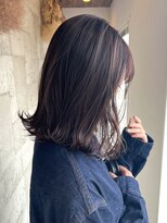 ミルヘアデザイン(mil hair design)&nbsp;レイヤーカットアッシュカラーグレージュ透明感カラー前髪