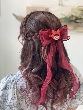 ヘアセットサロンエッジ(Edge) 推し活ハーフアップ