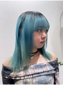 黒×水色でシビれるルーツカラー☆